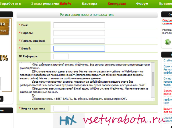 Заработок в интернете на vsetyrabota.ru